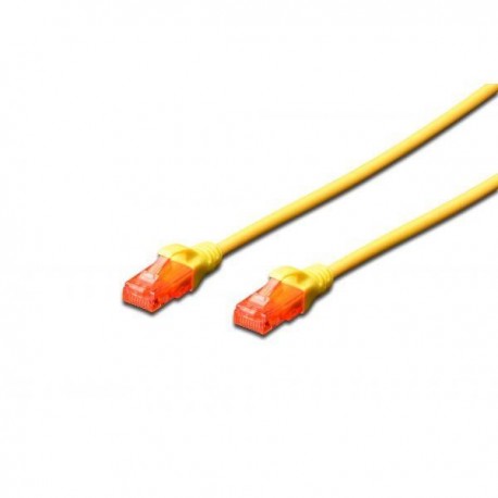 Patch cord DIGITUS UTP kat. 6 0,5m PVC żółty