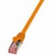 Patchcord LogiLink CQ2028S CAT.6 S/FTP 0,50m, pomarańczowy