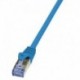 Patchcord LogiLink CQ3016S Cat.6A S/FTP 0,25m niebieski