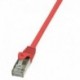Patchcord LogiLink CP1024S CAT5e F/UTP 0,50m, czerwony