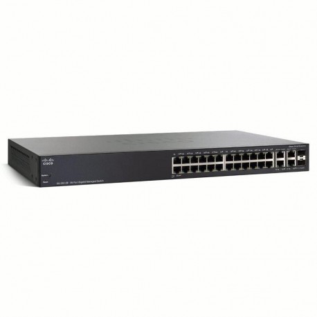 Switch zarządzalny Cisco SG300-28 26x100/1000 2xSFP Combo Rack (SRW2024-K9)