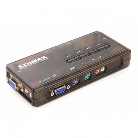 Switch KVM Edimax EK-PAK4 4xPS2 z kablami, audio i mic