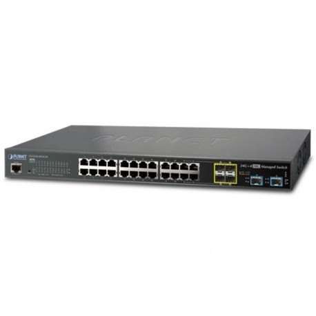 Switch zarządzalny Planet GS-5220-20T4C4X 24-Port 1000Base-T + 4-Port TP/SFP Combo + 4-Port SFP+