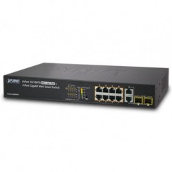 Switch zarządzalny Planet FGSD-1008HPS 8-Port PoE 100Base-TX + 2-Port Gigabit TP/SFP Combo