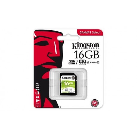 Karta pamięci Kingston SDHC Canvas Select 16GB UHS-I Class 10