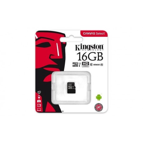 Karta pamięci Kingston microSDHC Canvas Select 16GB UHS-I Class 10