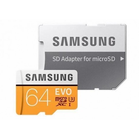 Karta pamięci Samsung 64GB microSDXC Evo zapis 60MB/s odczyt 100MB/s + adapter SD