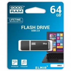 Pendrive GOODRAM 64GB UMO2 USB 2.0 Graphite