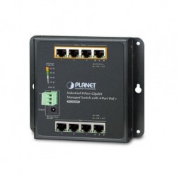 Switch zarządzalny Planet WGS-804HPT 8-Port 1000Mb/s + 4-Port PoE+ przemysłowy DIN Rail