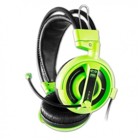 Słuchawki z mikrofonem E-BLUE Cobra I Gaming czarno-zielone