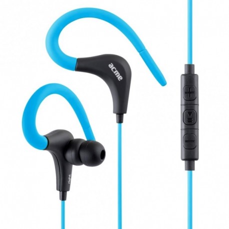 Słuchawki sportowe z mikrofonem Acme HE17B czarno-niebieskie