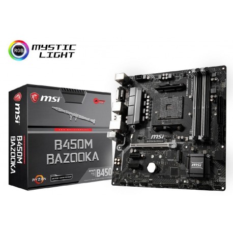 Płyta MSI B450M BAZOOKA/AMD B450M/DDR4/SATA3/M.2/USB3.0/PCIe3.0/AM4