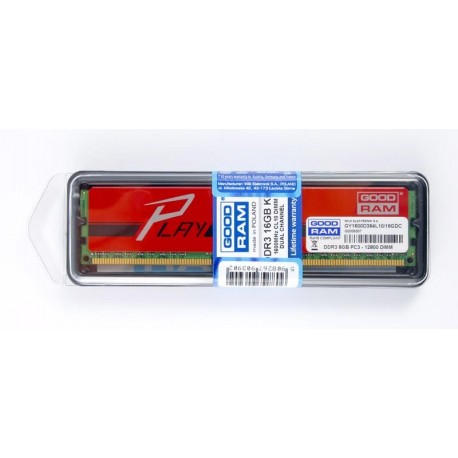 Pamięć DDR3 GOODRAM PLAY 16GB(2x8GB)/1600MHz 10-10-10-28 RED