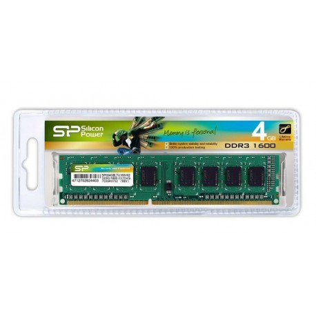Pamięć DDR3 SILICON POWER 4GB 1600MHz (512*8) 8chips – CL11