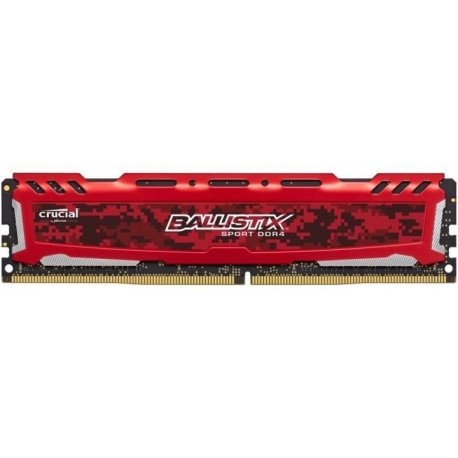 Pamięć DDR4 Crucial Ballistix Sport LT 8GB 2400MHz CL16 DRx8 Red