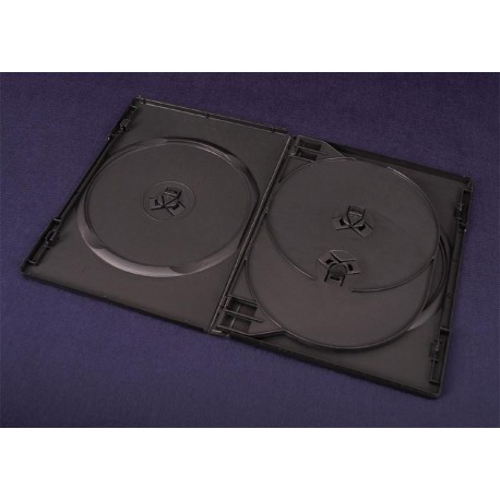 Pudełko Esperanza na 4 DVD 14mm - z Tray'ą 3091 czarne