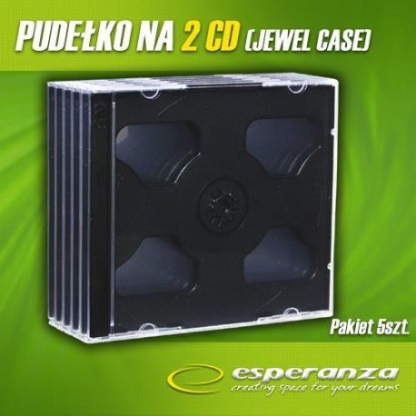 Pudełko Esperanza na 2CD Tray Pakiet 5 szt 3019 czarny