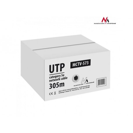 Kabel skrętka UTP Maclean MCTV-573 Cat 5e 4*2*50 CCA 305m 