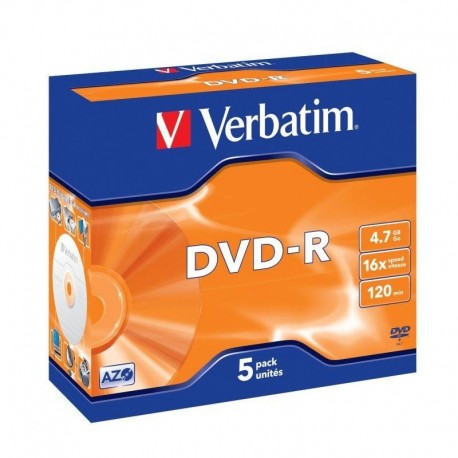 DVD-R Verbatim 16x 4.7GB (Jewel Case 5) MATT SILVER