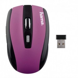 Mysz bezprzewodowa Hama AM-7801 optyczna czarno-purpurowa