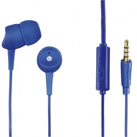 Słuchawki z mikrofonem Hama BASIC4PHONE douszne niebieskie