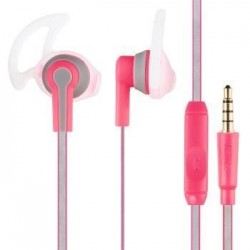 Słuchawki z mikrofonem Hama Reflective douszne różowe