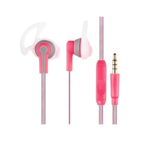 Słuchawki z mikrofonem Hama Reflective douszne różowe