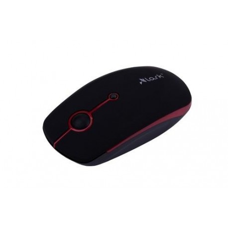 Mysz bezprzewodowa Lark MS 400 optyczna black-red