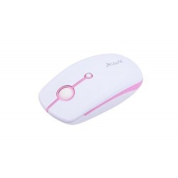 Mysz bezprzewodowa Lark MS 400 optyczna white-pink