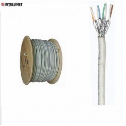 Kabel instalacyjny Intellinet skrętka Cat6 S/FTP drut 100% miedź 305m, szary, szpula