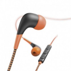 Słuchawki z mikrofonem Hama"Neon" dokanałowe pomarańczowo-czarne