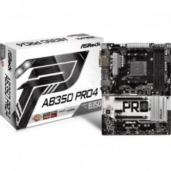 Płyta ASRock AB350 Pro4 /AMD B350/DDR4/SATA3/M.2/USB3.0/PCIe3.0/AM4/ATX