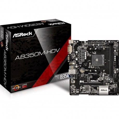 Płyta ASRock AB350M-HDV /AMD B350/DDR4/SATA3/M.2/USB3.0/PCIe3.0/AM4/mATX