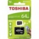 Karta pamięci MicroSDXC TOSHIBA M203 (SDU64GSDHCU1M203EATR) 64GB UHS-I Class 10 + adapter