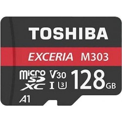 Karta pamięci MicroSDXC TOSHIBA Exceria M303 (SDU128GSDXCU3M303EATR) 128GB UHS-III Class A1 + adapter
