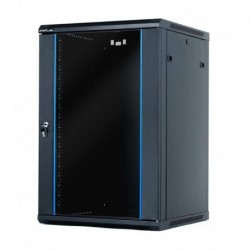 Szafa wisząca START.LAN rack 19" 18U 600x600mm czarna (drzwi przednie szklane)