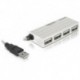 Hub USB Delock 4x USB 2.0 biały