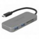 Hub USB Delock 2x USB-C 3.1 + czynik SD + czytnik CF 0,12m szary