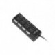 Hub USB 2.0 UGO Maipo UHU-1482 4-portowy aktywny z włącznikiem czarny