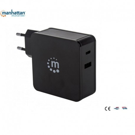 Zasilacz sieciowy Manhattan Power Delivery 230V USB-C, 45W USB-A 5V