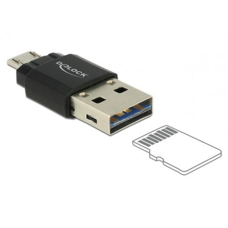 Czytnik kart Delock micro USB 2.0 OTG
