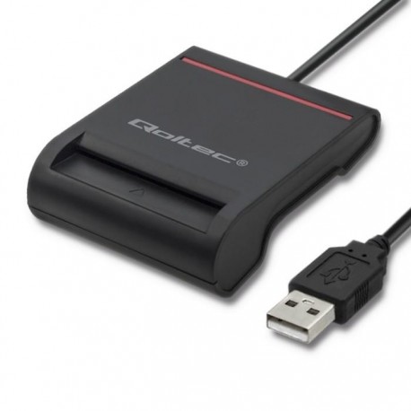 Czytnik kart chipowych ID Qoltec | USB 2.0 | PlugandPlay