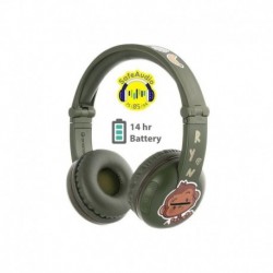 Słuchawki z mikrofonem BuddyPhones Play Green Bluetooth dla dzieci 75/85/94dB