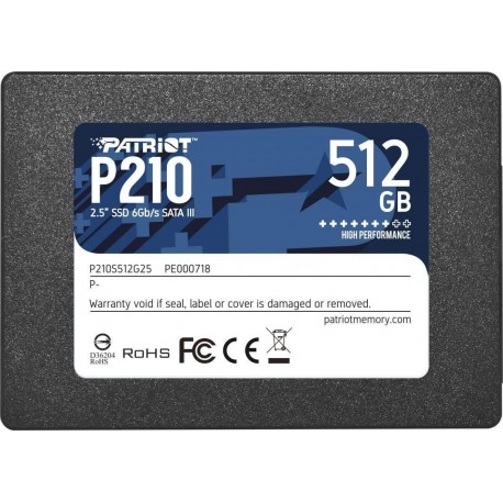 Dysk SSD Patriot P210 512GB 2.5” SATA3 (520/430 MB/s) 7mm
