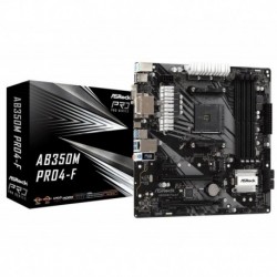 Płyta ASRock AB350M Pro4-F /AMD B350/DDR4/SATA3/M.2/USB3.0/PCIe3.0/AM4/mATX