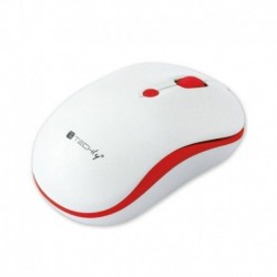 Mysz bezprzewodowa Techly 1600dpi optyczna biało-czerwona