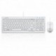 Zestaw przewodowy klawiatura+mysz Perixx PERIDUO-303 Compact biały