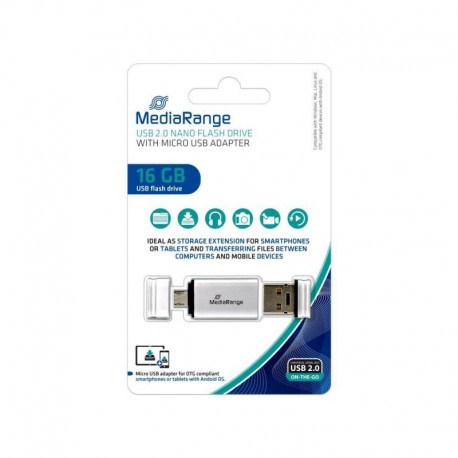 Pendrive MediaRange MR931 16GB USB 2.0 + MicroUSB