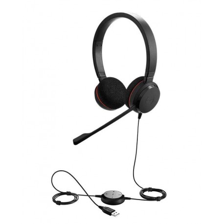 Słuchawki przewodowe z mikrofonem Jabra Evolve 20 MS Stereo, USB-A czarne