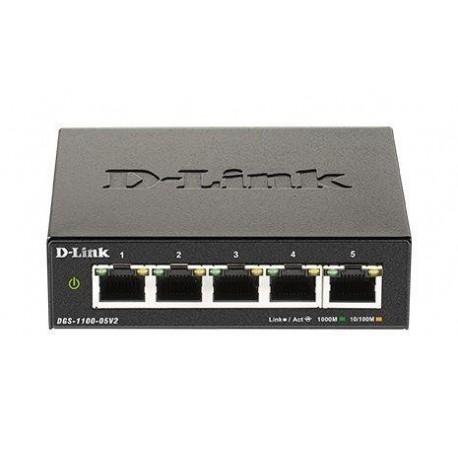 Switch zarządzalny D-Link DGS-1100-05V2 5x1000 Mbps Gigabit